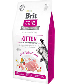 BRIT Care Cat Grain-Free Kitten Growth & Development 2 kg hüpoallergeenne toit värske kana ja kalkuniga tiinetele ja imetavatele kassipoegadele ja kassidele.