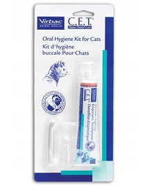 VIRBAC hambaravikomplekt kassidele - 43 g kalamaitselist pastat ja hambaharja