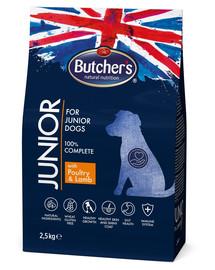 BUTCHER'S Functional Junior Dog Dry kana- ja lambalihaga 2,5 kg