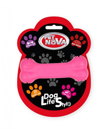 PET NOVA DOG LIFE STYLE Luu hõrgutiste jaoks 11 cm, roosa, veiseliha aroomiga