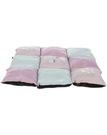 TRIXIE Junior Patchwork pagalvė, 60 x 60 cm, alyvinė / mėtinė / rožinė
