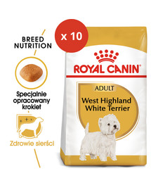 ROYAL CANIN West Highland White Terrier Adult  kuivtoit täiskasvanud koertele 1,5 kg x 10