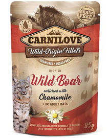 CARNILOVE Wild Boar & Chamomile  24 x 85g kassi märgtoit metssea ja kummeliga