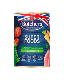 BUTCHER'S Superfoods Dog Tripe kalkuniliha ja köögiviljadega 400 g