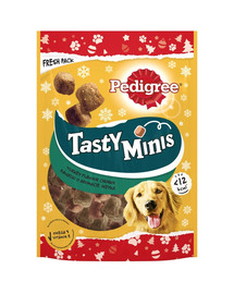 PEDIGREE  Tasty Minis jõulukalkunimaitseline maiuspala täiskasvanud koertele 130g