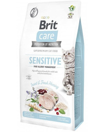 BRIT Care Teraviljavaba 7kg kassitoit tundlikele kassidele putukate ja heeringaga