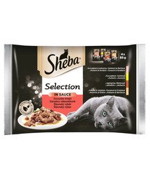 SHEBA Selection in Sauce niiske kassitoit 52 x 85 g