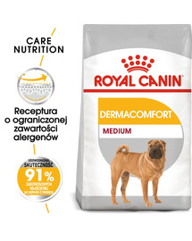 ROYAL CANIN Medium Dermacomfort 12 kg kuivtoit täiskasvanud keskmise suurusega tundliku nahaga koertele