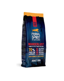 PRIMAL SPIRIT Wanderlust pehme koeratoit kana ja riisiga 1 kg