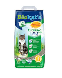 BIOKAT'S Classic 3in1 10 l Värske bentoniidi pesakond värske rohu lõhnaga