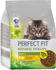 PERFECT FIT Natural Vitality z kurczakiem i indykiem dla dorosłych kotów 2,4 kg