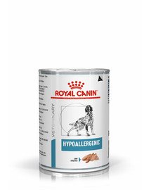 ROYAL CANIN Dog Hypoallergenic 12 x 400 g märgtoit täiskasvanud koertele, kellel on toidu kõrvaltoimed