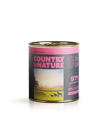 COUNTRY&NATURE teraviljavaba märgtoit sealiha spinatiga 850 g