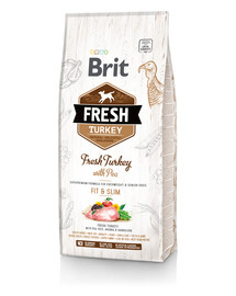 BRIT Fresh kalkunilihaga  koos herne light fit & slim 12 kg