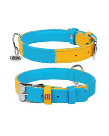 WAU-DOG Glamour Colors of freedom QR-koodiga nahast kaelarihm koerale XL 35 mm / 46-60 cm