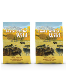 TASTE OF THE WILD High Prairie 24,4 (2 x 12,2 kg) su bizonais ir keptais elniena