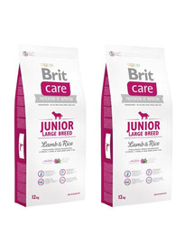BRIT Care Junior Large Breed  Juunior suurt tõugudele  lambalihaga ja riisiga  24 kg (2 x 12 kg)