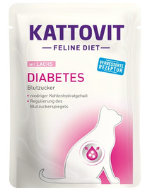 KATTOVIT Feline Diet DIABETES Lõhe diabeetikutele 85 g