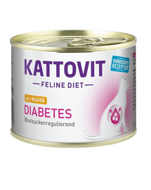 KATTOVIT Feline Diet kanaliha DIABETES diabeetikutele 185 g