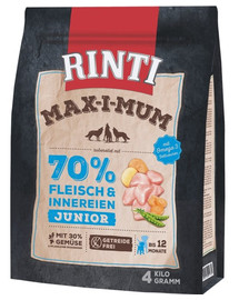RINTI MAX-I-MUM Junior Chicken  kanaga kutsikatele 4 kg