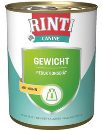RINTI Canine Weight control Kaalukontroll kanalihaga 400 g