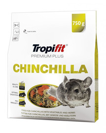 TROPIFIT Premium Plus CHINCHILLA  tšintšiljadele 750 g