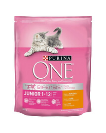 PURINA ONE PURINA ONE JUNIOR bogata w kurczaka i pełne ziarna 800 g