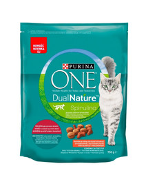 PURINA ONE Dual Nature  Spirulina ja veiseliha steriliseeritud kassidele 750 g
