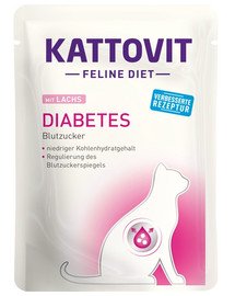KATTOVIT Feline Diet DIABETES Lõhe diabeetikutele 85 g