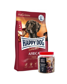 HAPPY DOG Supreme africa 12,5 kg + treeningmaiused jaanalinnulihaga