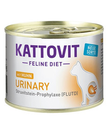 KATTOVIT Feline Diet URINARY kanalihaga kuseteede jaoks 185 g