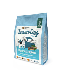 GREEN PETFOOD InsectDog Hypoallergen 5x900g  täiskasvanudele koertele, kes kannatavad toidutalumatuse või kroonilise allergia all.