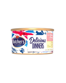 BUTCHER'S Classic Delicious Dinners konserveeritud vaht lõhe ja krevettidega 85 g