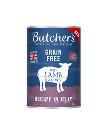 BUTCHER'S Original Recipe in Jelly, koeratoit, tükid lambalihaga želees, 400g