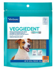 VIRBAC Veggiedent Fresh S (5-10 kg) gryzaki dla psa 15 szt.