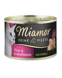 MIAMOR Feline Filets tuunikala- ja krabifilee oma kastmes 156 g