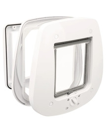 TRIXIE 4-Way cat door, klaasukse jaoks, 27 × 26 cm, valge