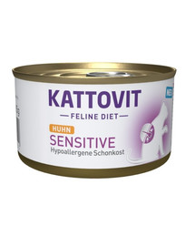 KATTOVIT Feline Diet Sensitive Chicken kanalihaga 12 x 85 g tundlikele kassidele
