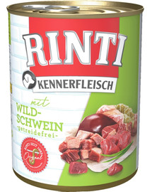 RINTI Kennerfleisch Wild boar metssiga 12 x 800 g