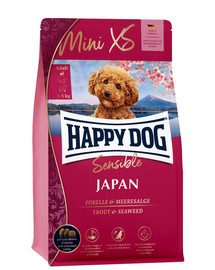 HAPPY DOG MiniXS Japan 2,6 kg (2 x 1,3 kg) väikestele ja minikoertele koertele.