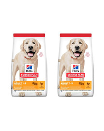 HILL'S Science Plan Canine Täiskasvanud Light Large breed Kanalihaga koeratoit 36 kg (2x18 kg)