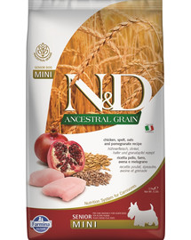 FARMINA N&D Ancestral Grain Dog Chicken, Spelt, Oats and Pomegranate Senior Mini 2.5 kg