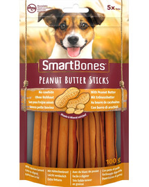 SMART BONES Sticks närimiskepid koertele maapähklivõi x 2 + mänguasi
