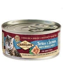 CARNILOVE Cat turkey & salmon 24 x 100 g kalkun ja lõhe kassidele
