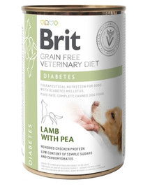 BRIT Veterinary Diet Diabetes Lambalihaga ja  hernes märja koeratoit 400g