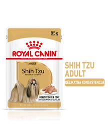 ROYAL CANIN Shih Tzu Adult Loaf märgtoit 48 x 85 g tükid kastmes, täiskasvanud Shih Tzu koertele
