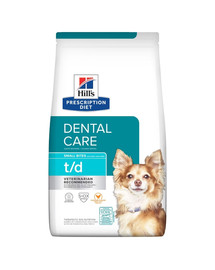 HILL'S Prescription Diet Dental Care t/d Mini 6 kg (2 x 3 kg) kuivtoit suuhügieen probleemidega koertele