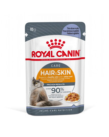ROYAL CANIN HAIR&SKIN toit kastmes  terve naha ja kauni karvkatte jaoks. 48 x 85 g
