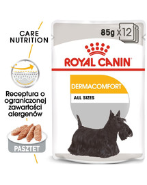 ROYAL CANIN Dermacomfort märgtoit - pasteed täiskasvanud tundliku nahaga, ärritusele kalduvatele koertele 24 x 85 g