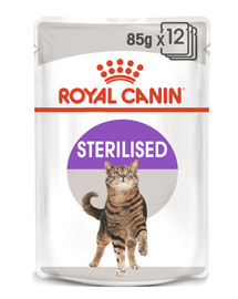 ROYAL CANIN Steriliseeritud tarretises Märgtoit tarretis steriliseeritud täiskasvanud kassidele 48 x 85 g